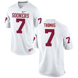 Men Jordan Thomas White OU College Football #7 Jersey 369026-939