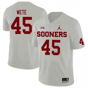 Men Joseph Wete White OU Jordan Brand College Football #45 Jersey 172774-878