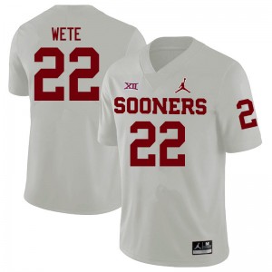 Men Joseph Wete White OU College Football #22 Jersey 422407-407