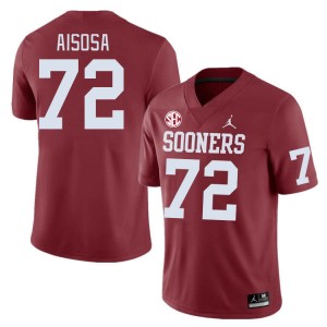 Men Josh Aisosa Crimson Oklahoma 2024 SEC Conference #72 Jersey 410658-508