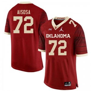 Men Josh Aisosa Retro OU Sooners College Football #72 Jersey 452301-836