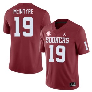 Men Kade McIntyre Crimson Sooners 2024 SEC Conference #19 Jersey 728412-415
