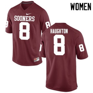 Women Kahlil Haughton Crimson OU College Football #8 Jersey 219561-899