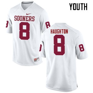 Youth Kahlil Haughton White Oklahoma College Football #8 Jersey 526532-112