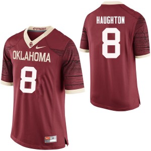 Men Kahlil Haughton Crimson Oklahoma Sooners College Football #8 Jersey 827276-531