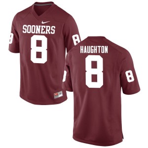 Men Kahlil Haughton Crimson Oklahoma College Football #8 Jersey 437369-128