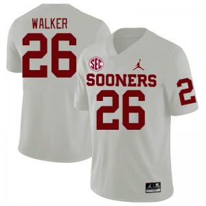 Men Kani Walker White OU Sooners 2024 SEC Conference College Football #26 Jersey 429870-706