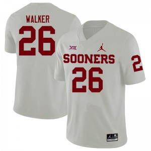 Men Kani Walker White Sooners College Football #26 Jersey 953498-613