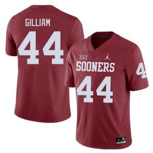 Men Kelvin Gilliam Crimson Sooners College Football #44 Jersey 933281-828