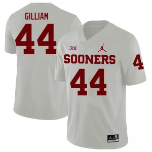 Men Kelvin Gilliam White Oklahoma Sooners College Football #44 Jersey 523397-703