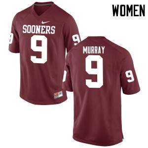 Women Kenneth Murray Crimson OU College Football #9 Jersey 161097-902
