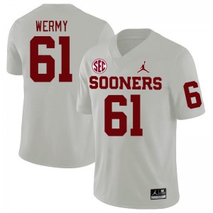 Men Kenneth Wermy White OU 2024 SEC Conference College Football #61 Jersey 326022-423