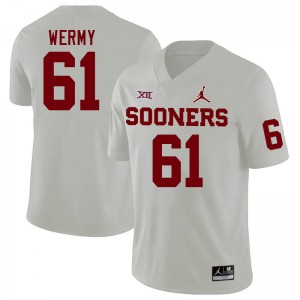 Men Kenneth Wermy White OU Sooners College Football #61 Jersey 658593-291