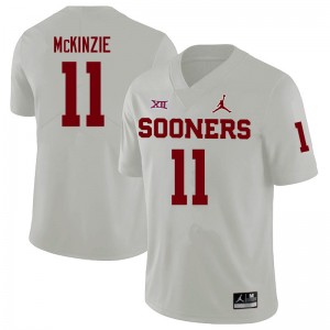 Men Kobie McKinzie White Sooners College Football #11 Jersey 764159-698