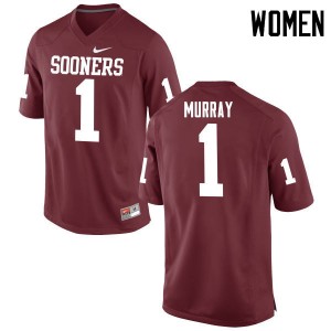 Women Kyler Murray Crimson Oklahoma College Football #1 Jersey 731430-984