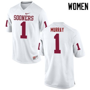 Women Kyler Murray White Oklahoma College Football #1 Jersey 719800-591