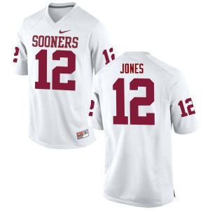 Men Landry Jones White Oklahoma Sooners College Football #12 Jersey 461050-322