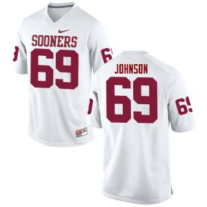 Men Lane Johnson White Sooners College Football #69 Jersey 166413-785
