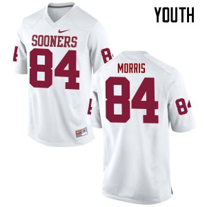 Youth Lee Morris White Oklahoma College Football #84 Jersey 640226-798