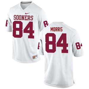 Men Lee Morris White Oklahoma Sooners College Football #84 Jersey 842968-602