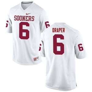 Men Levi Draper White OU College Football #6 Jersey 356077-685