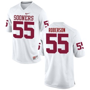 Men Logan Roberson White Oklahoma College Football #55 Jersey 905202-735