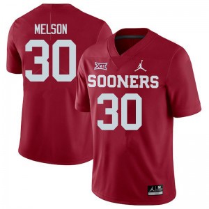 Men Major Melson Crimson Oklahoma College Football #30 Jersey 871152-824