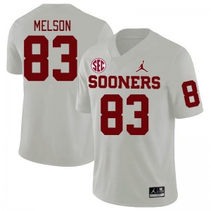 Men Major Melson White Oklahoma 2024 SEC Conference College Football #83 Jersey 300044-477