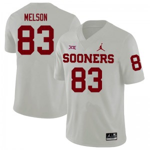 Men Major Melson White OU Sooners College Football #83 Jersey 391088-242