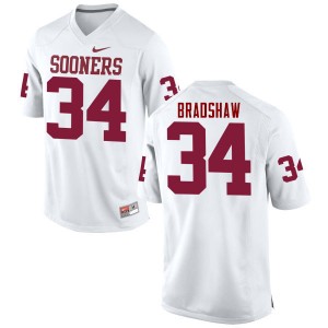 Men Malik Bradshaw White OU College Football #34 Jersey 570720-828