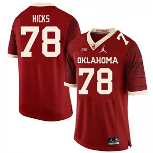 Men Marcus Hicks Retro Oklahoma Sooners College Football #78 Jersey 252612-801