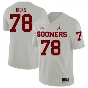Men Marcus Hicks White OU College Football #78 Jersey 975352-274