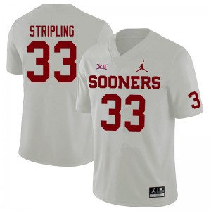 Men Marcus Stripling White Sooners Jordan Brand College Football #33 Jersey 177534-598