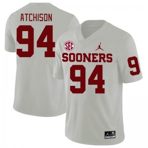 Men Mari Atchison White OU 2024 SEC Conference College Football #94 Jersey 833989-971