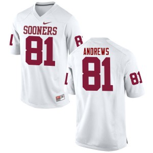 Men Mark Andrews White OU College Football #81 Jersey 669872-348