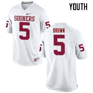 Youth Marquise Brown White OU Sooners College Football #5 Jersey 337159-884