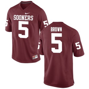 Men Marquise Brown Crimson Oklahoma College Football #5 Jersey 544603-343