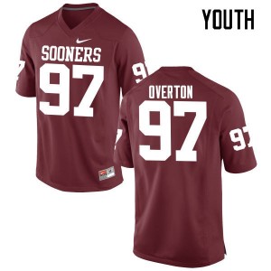 Youth Marquise Overton Crimson Oklahoma Sooners College Football #97 Jersey 533522-454