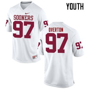 Youth Marquise Overton White Oklahoma Sooners College Football #97 Jersey 510938-952