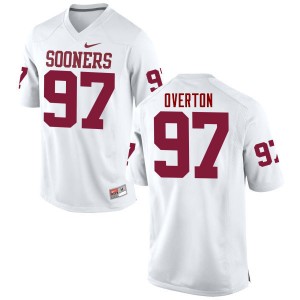 Men Marquise Overton White OU Sooners College Football #97 Jersey 694476-625