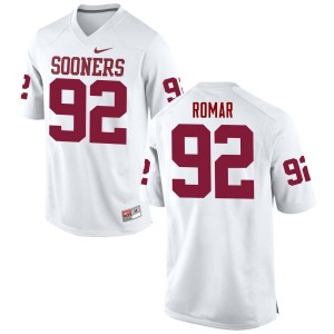 Men Matthew Romar White OU Sooners College Football #92 Jersey 955459-563