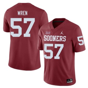 Men Maureese Wren Crimson OU Sooners College Football #57 Jersey 841902-497