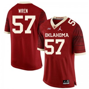 Men Maureese Wren Retro Oklahoma Sooners College Football #57 Jersey 859176-977