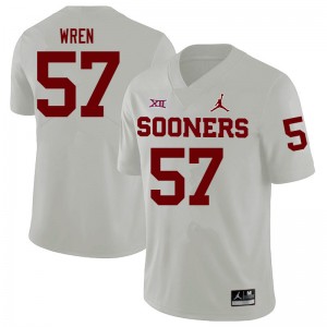 Men Maureese Wren White Oklahoma Sooners College Football #57 Jersey 351341-943