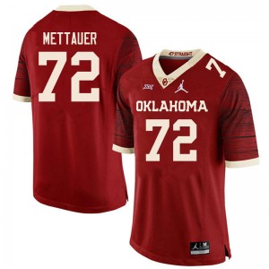 Men McKade Mettauer Retro Sooners College Football #72 Jersey 688595-333