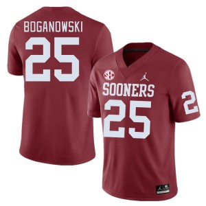 Men Michael Boganowski Crimson OU 2024 SEC Conference #25 Jersey 233613-743