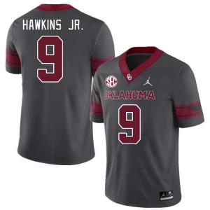 Men Michael Hawkins Jr. Charcoal OU 2024 SEC Conference #9 Jersey 552471-492