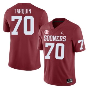 Men Michael Tarquin Crimson Oklahoma Sooners 2024 SEC Conference #70 Jersey 354447-269