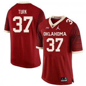 Men Michael Turk Retro OU Sooners College Football #37 Jersey 429784-572