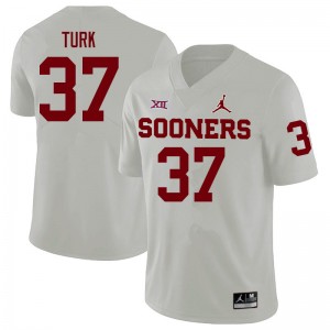 Men Michael Turk White Oklahoma Sooners College Football #37 Jersey 784503-900